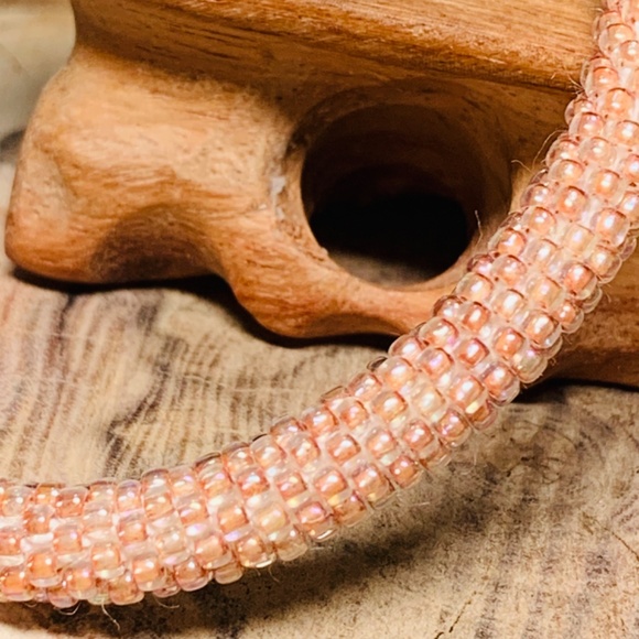 Sashka Peachy Glass beaded bracelet, hand crafted. - Picture 4 of 6